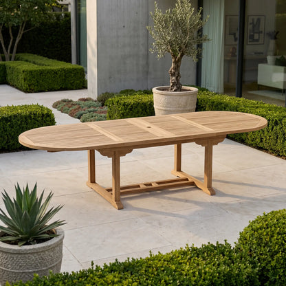 Anderson Teak Bahama 117" Oval Extension Table w/ Double Extensions