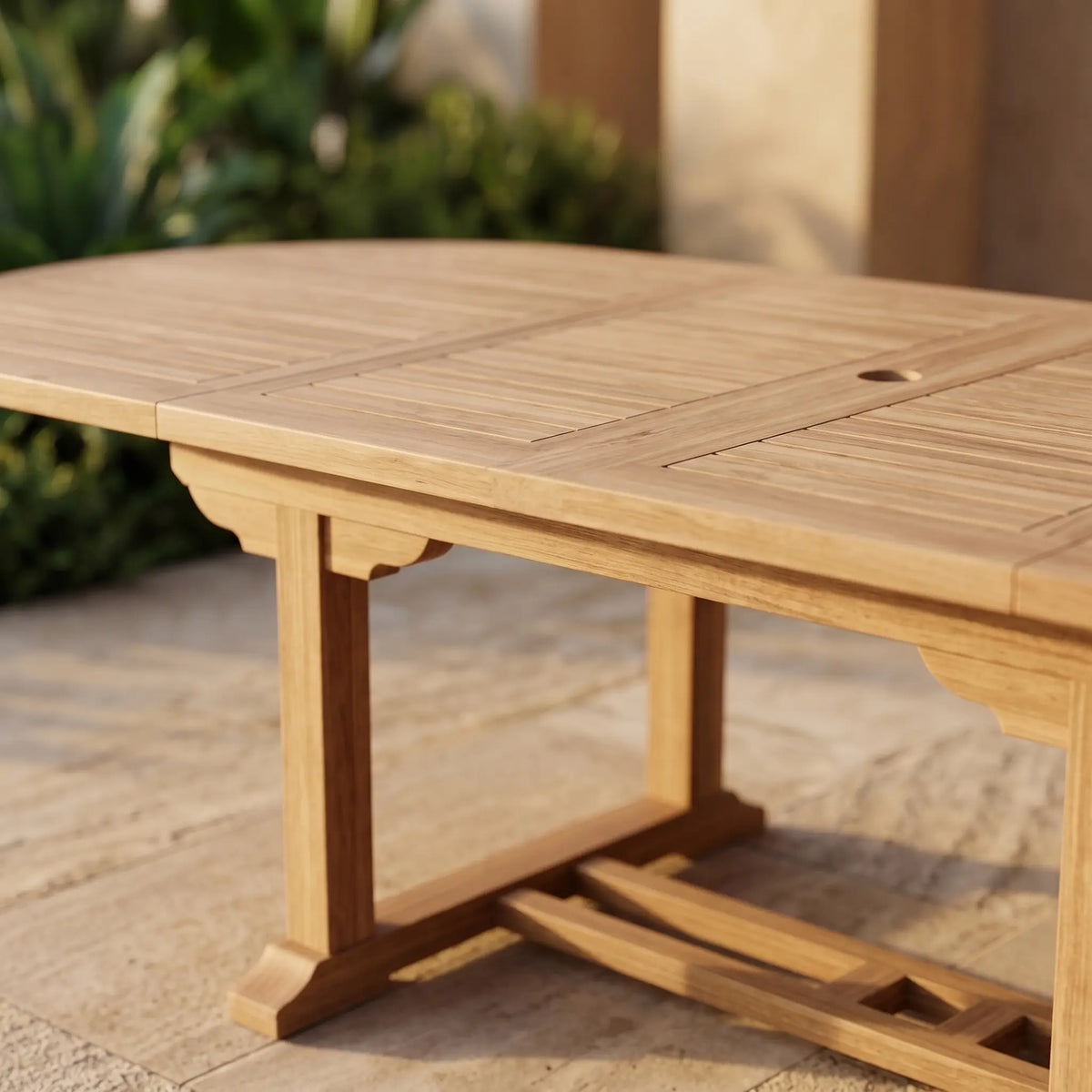Anderson Teak Bahama 117" Oval Extension Table w/ Double Extensions
