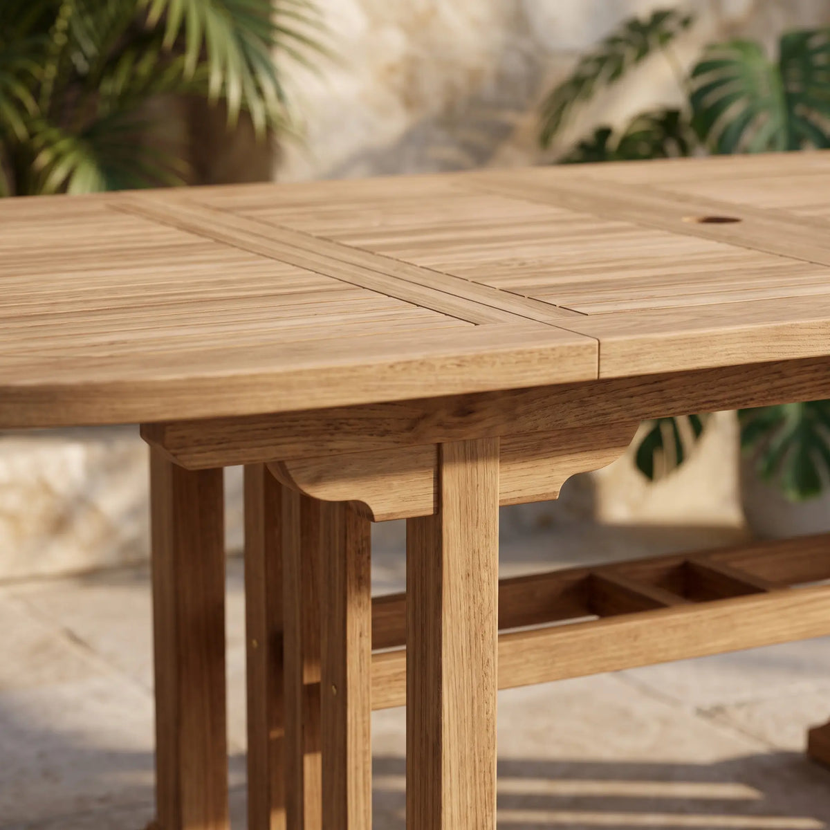 Anderson Teak Sahara 106" Oval Double Ext. Table