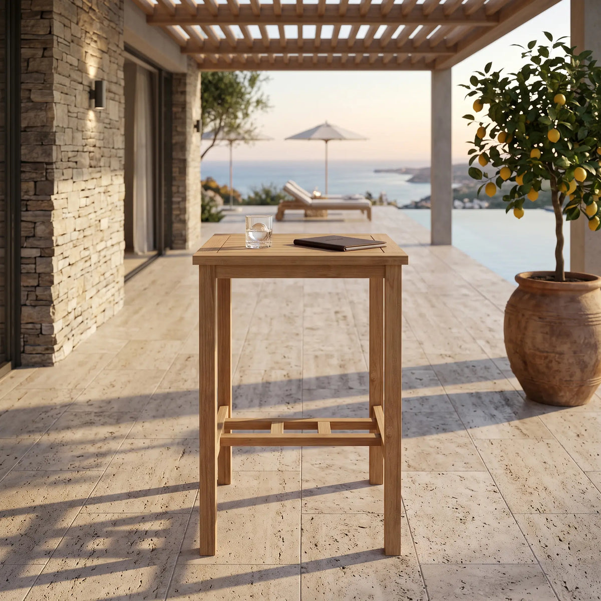 Anderson Teak Avalon 27" Square Bar Table
