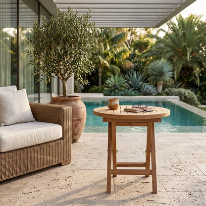 Anderson Teak Montage 20" Round Folding Table