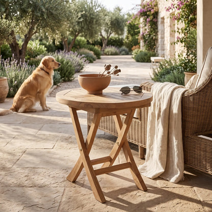 Anderson Teak Montage 20" Round Folding Table