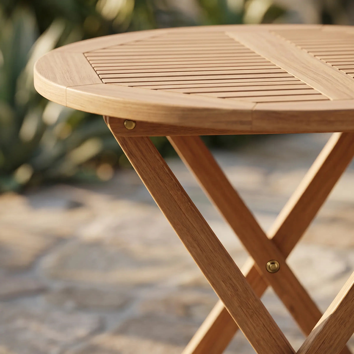 Anderson Teak Chester 32" Round Folding Picnic Table