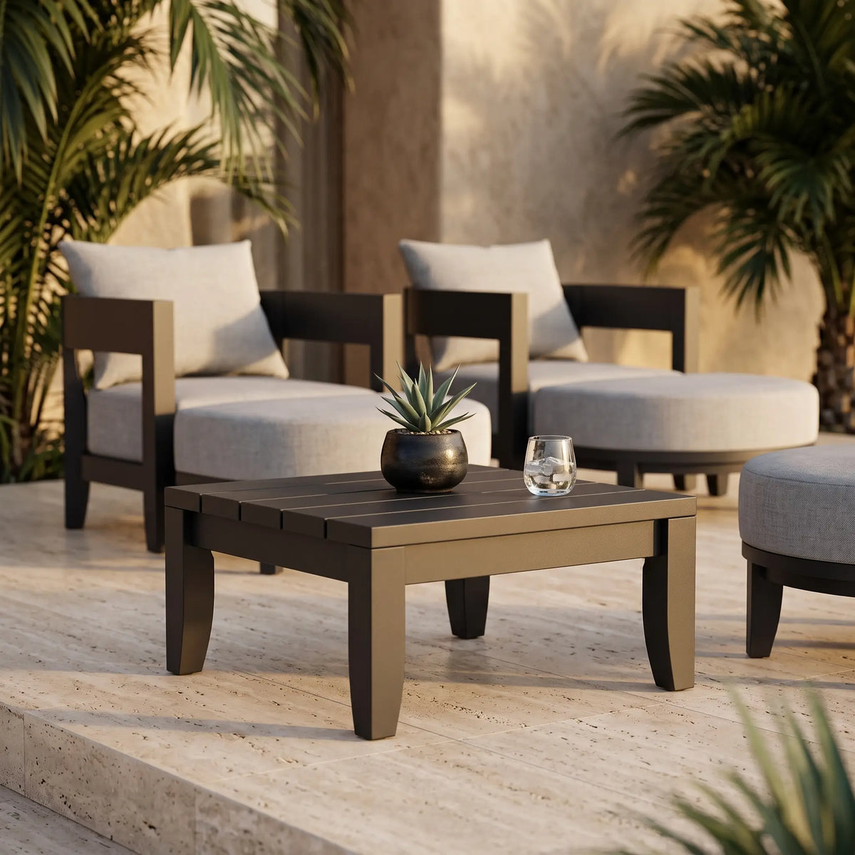Anderson Teak Coronado Aluminum Side Table