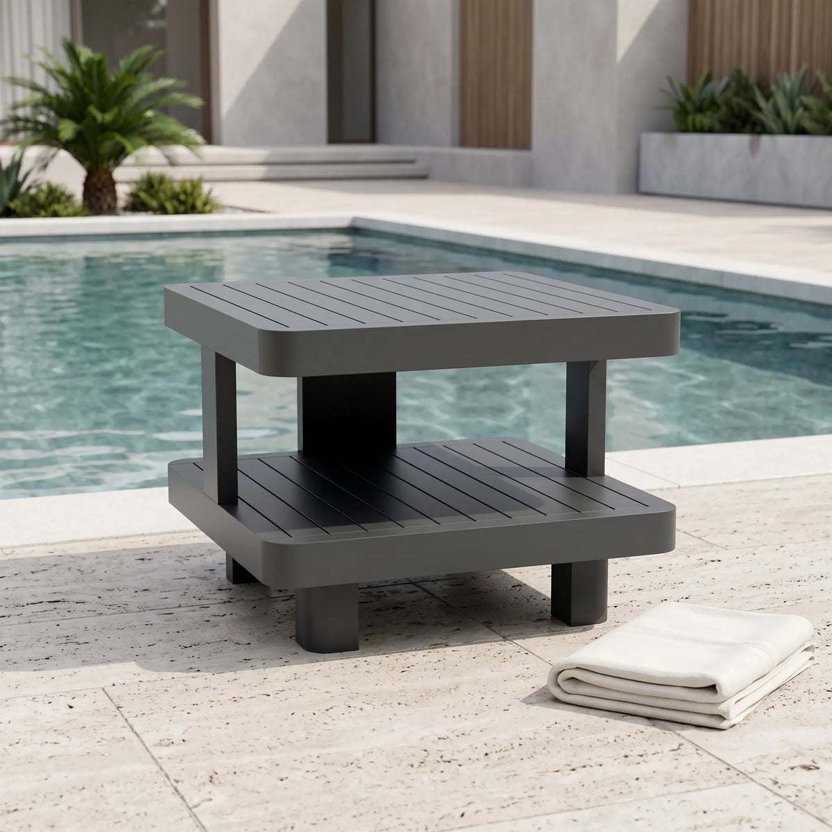 Anderson Teak Granada Aluminum Side Table