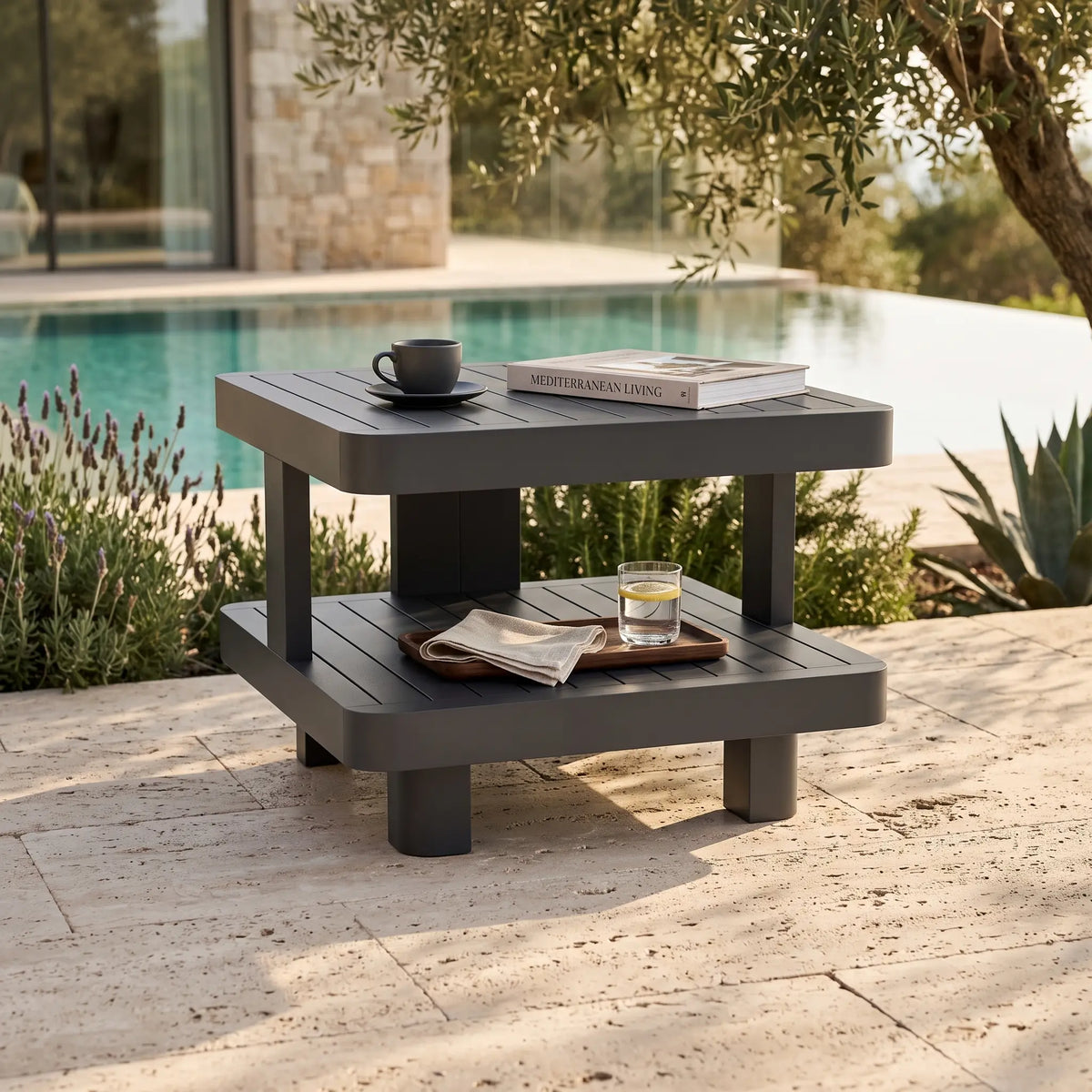 Anderson Teak Granada Aluminum Side Table