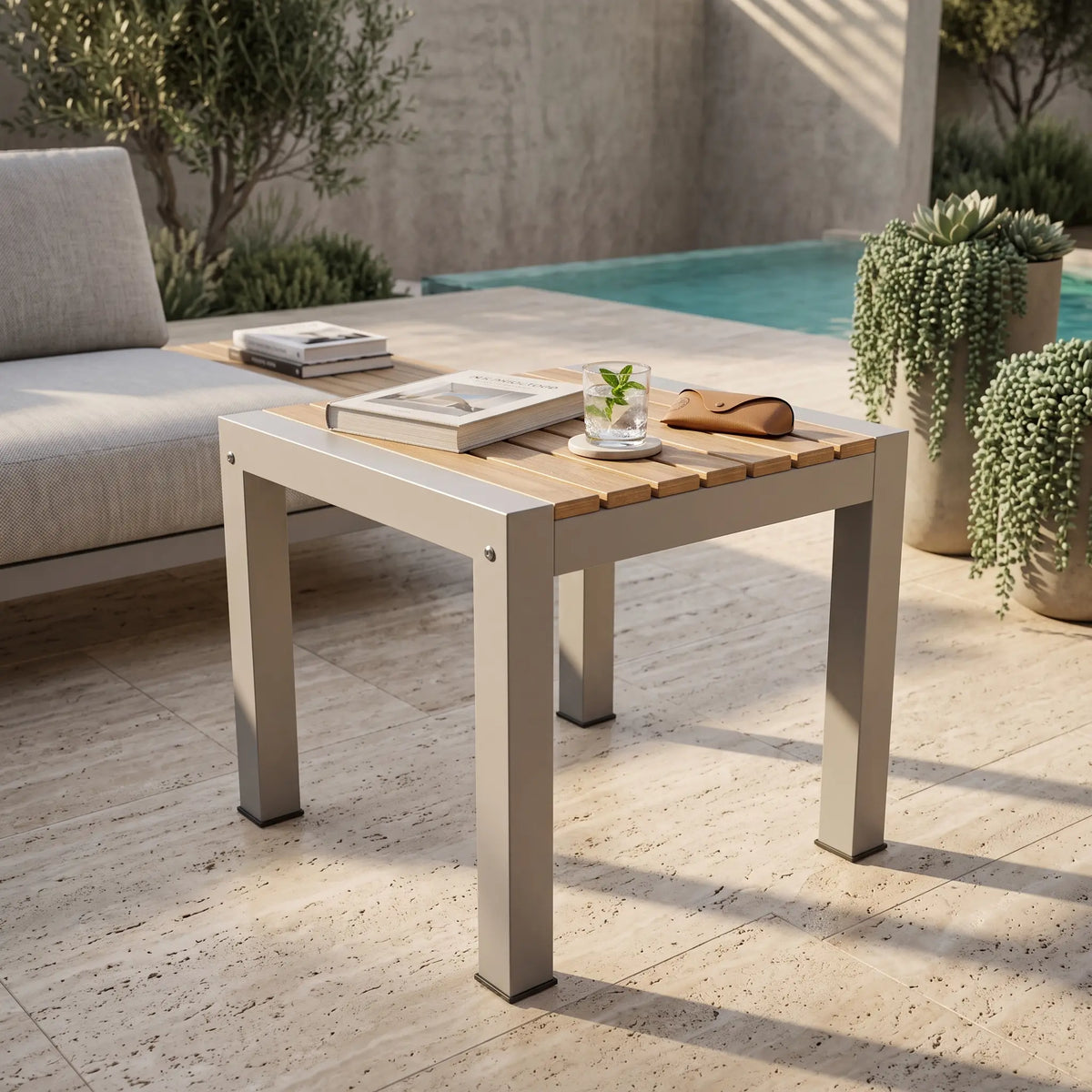 Anderson Teak Seville 20" Square Side Table