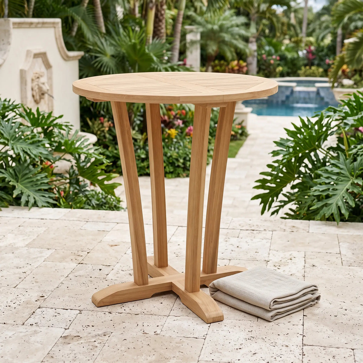 Anderson Teak Descanso 35" Round Bar Table