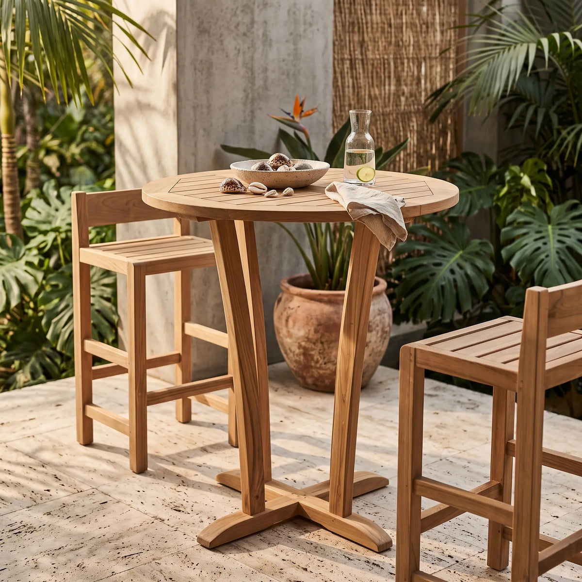 Anderson Teak Descanso 35" Round Bar Table