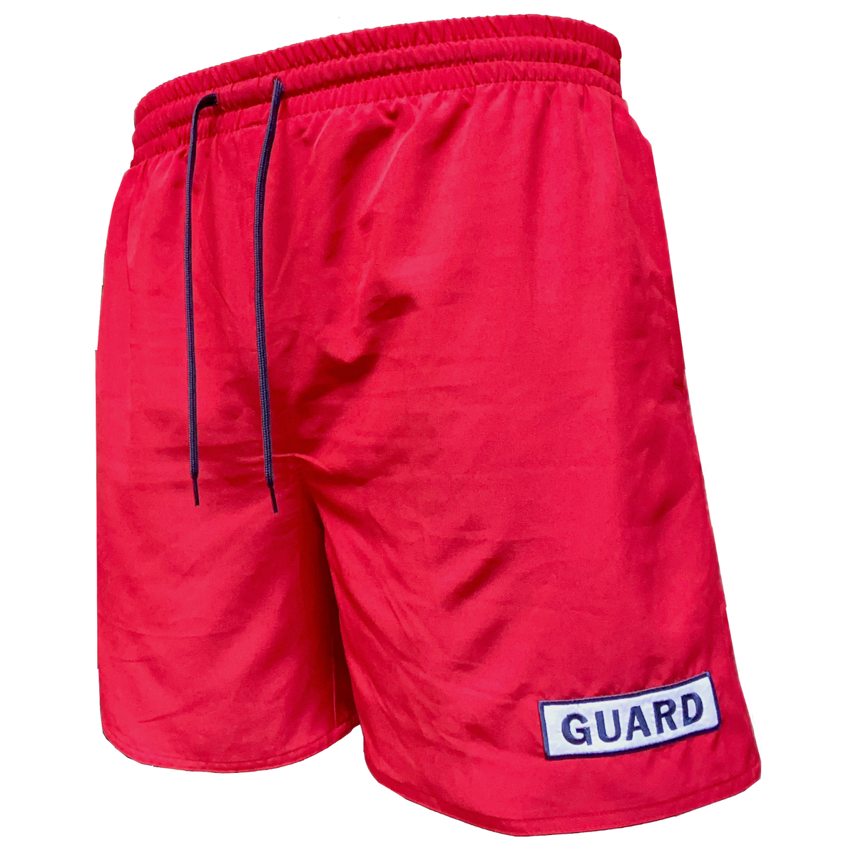 Kemp USA Lifeguard Shorts with Embroidered GUARD Logo, Red