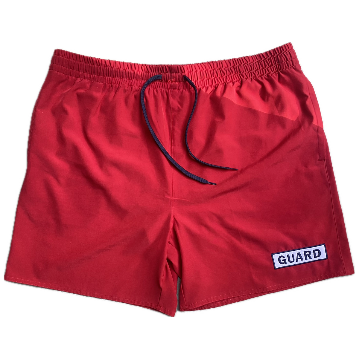 Kemp USA Lifeguard Shorts with Embroidered GUARD Logo, Red, Kemp USA