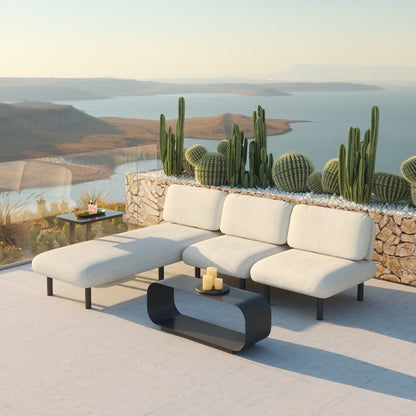 Aperto Outdoor Patio Accent Chair, Beige