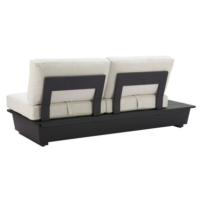 Tien Outdoor Patio Left Facing Loveseat, Beige
