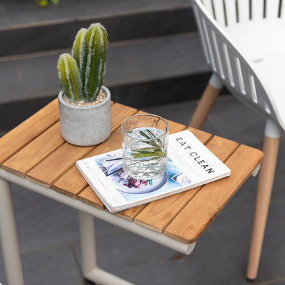 LifestyleGarden Portals Light Balcony Sofa Set with C Shape Side Table