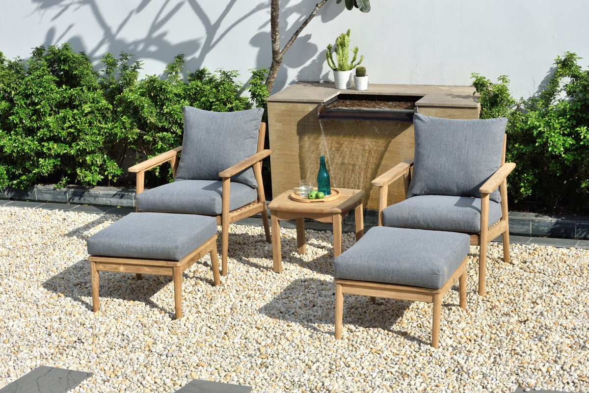 Amazonia Eve Teak Outdoor Conversation Set with Cushions