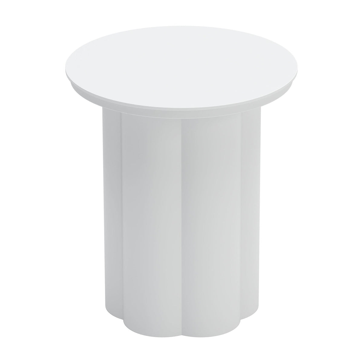Kogur Outdoor Patio Side Table, White