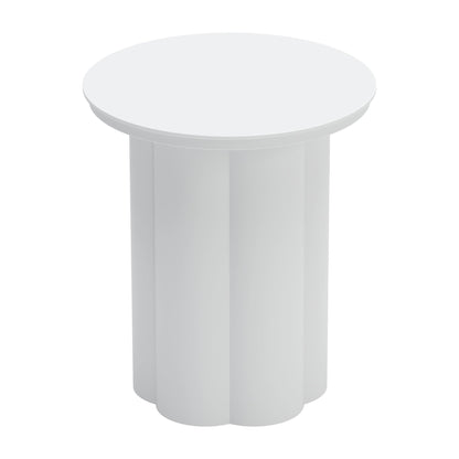 Kogur Outdoor Patio Side Table, White