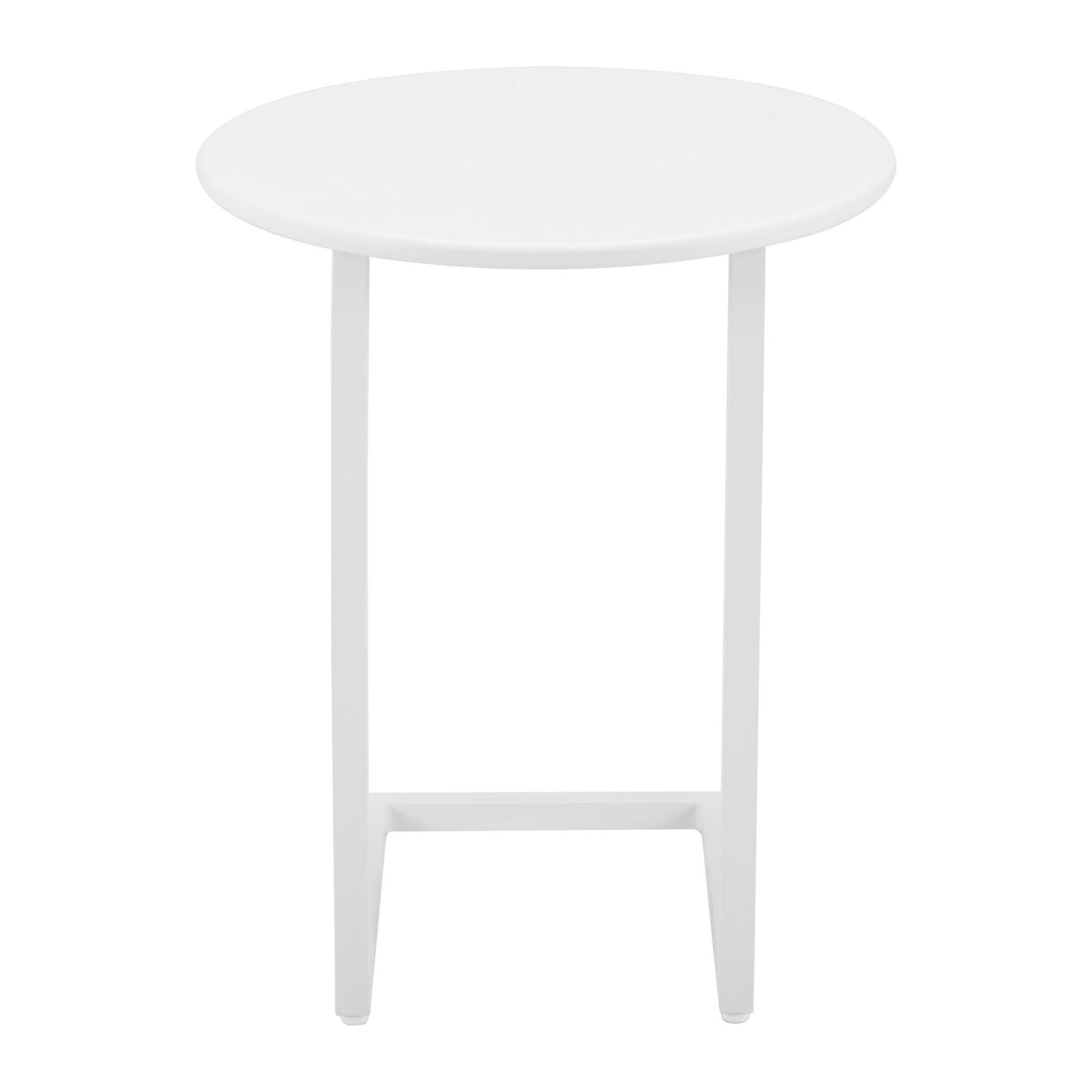 Noga Outdoor Patio End Table, White