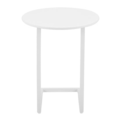Noga Outdoor Patio End Table, White