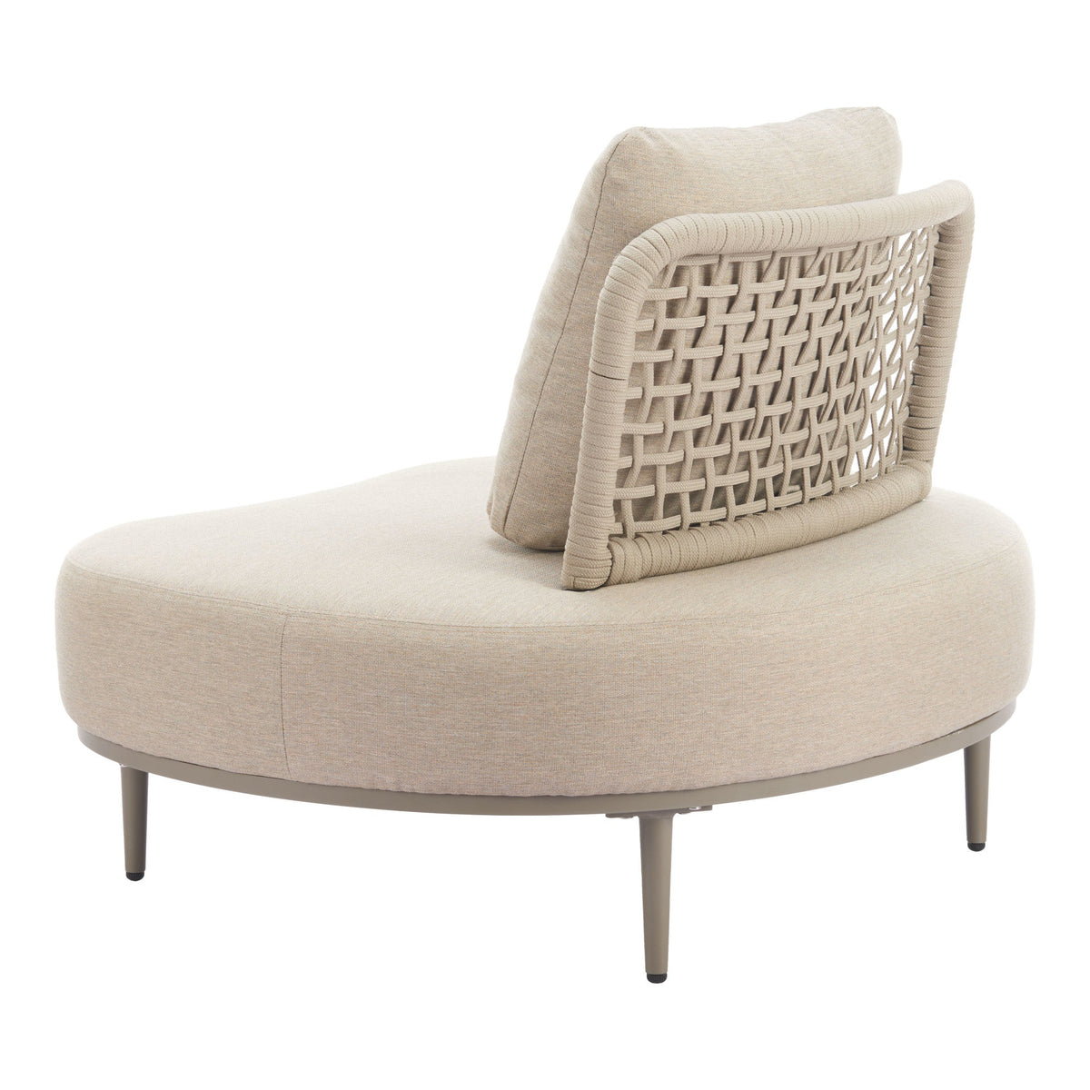 Ruhe Outdoor Patio Accent Chair, Beige