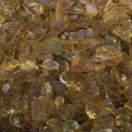The Outdoor Plus Amber Glass Fire Media, 25 lb, 1/2-inch-3/4-inch