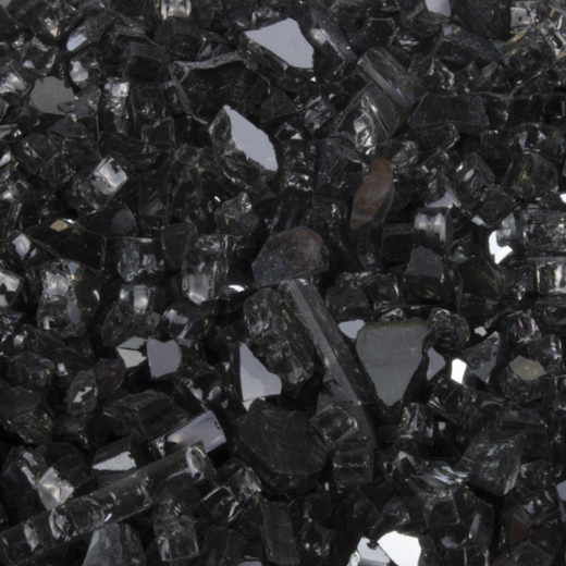 The Outdoor Plus Black Reflective Glass Fire Media, 25 lb, 1/4-inch