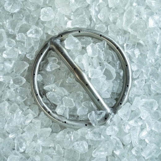 The Outdoor Plus Clear Glass Fire Media, 25 lb, 1/2-inch-3/4-inch