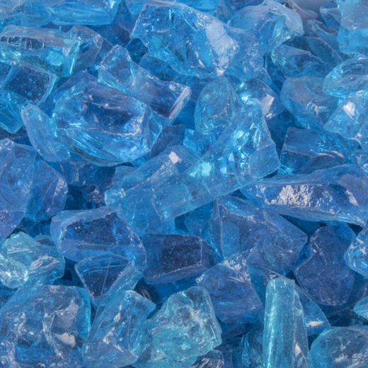 The Outdoor Plus Turquoise Glass Fire Media, 25 lb, 1/2-inch-3/4-inch
