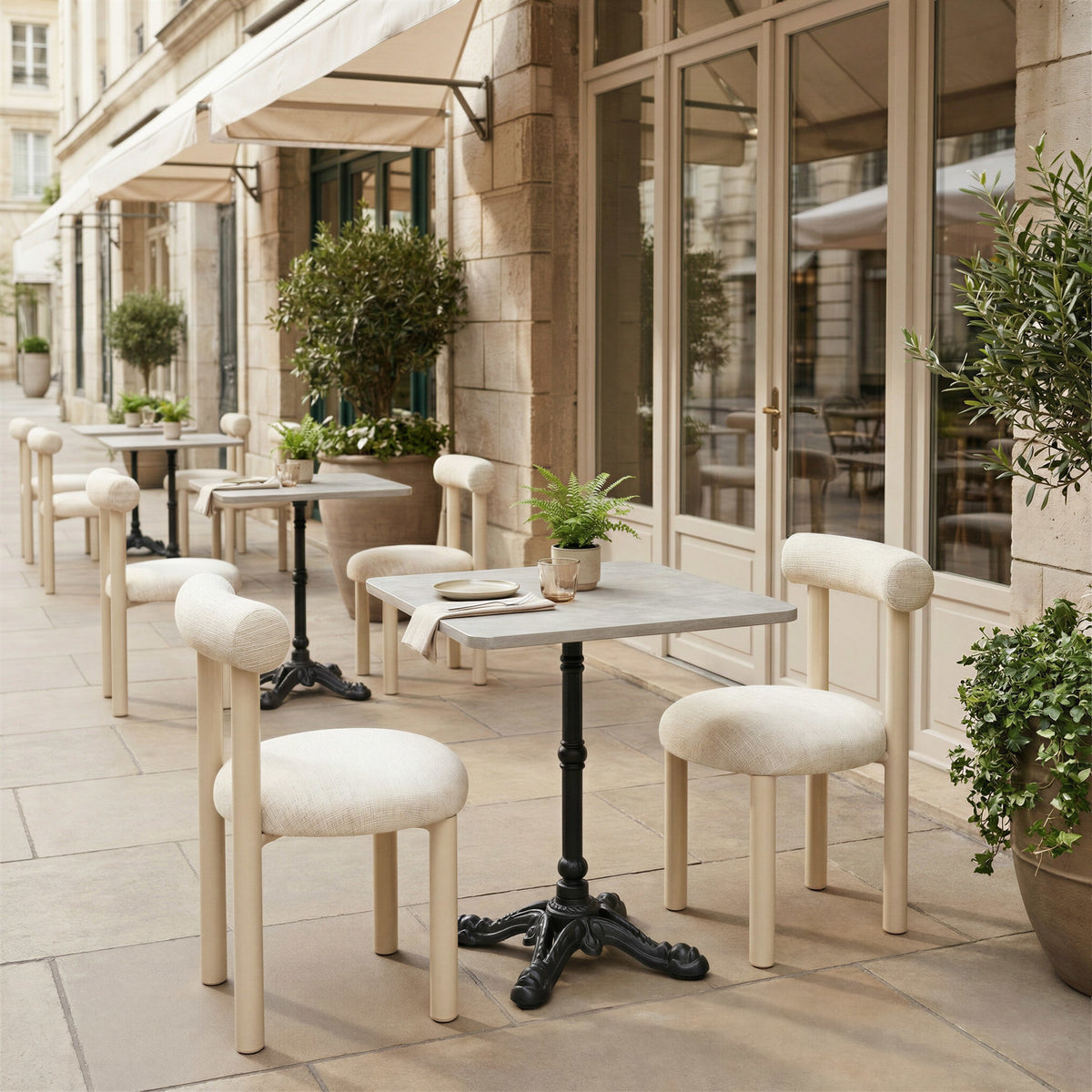 Ceres Outdoor Patio Dining Chair, Beige