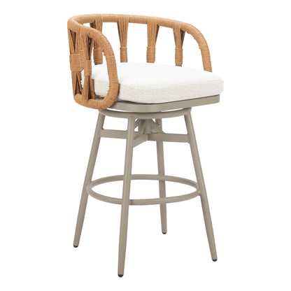 Safal Outdoor Patio Swivel Barstool, Multicolor
