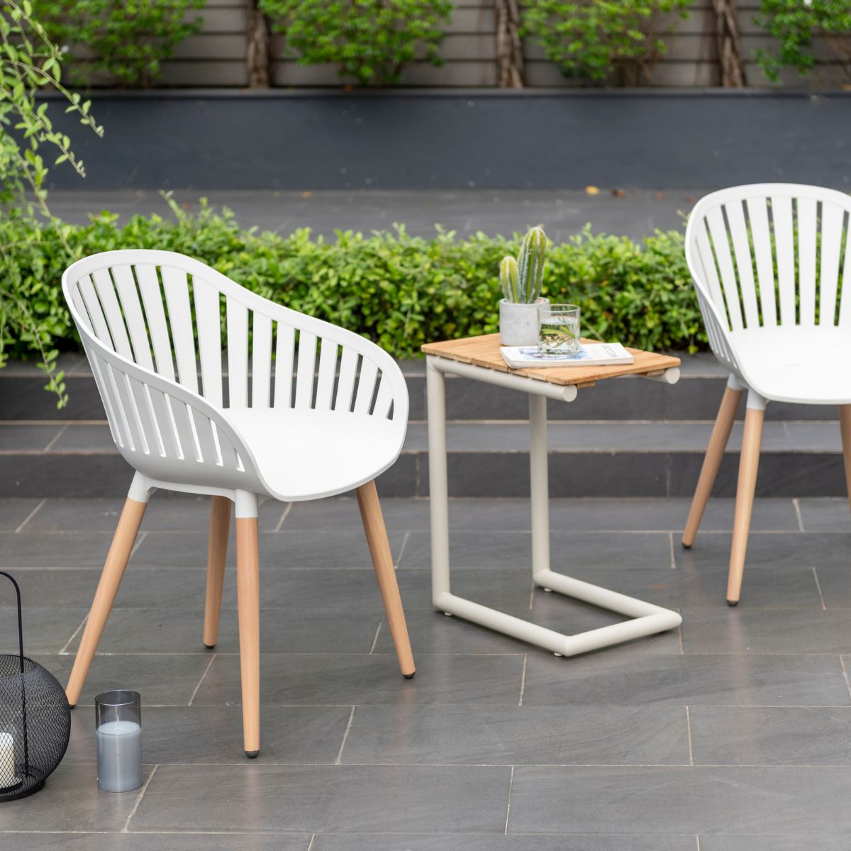 LifestyleGarden Portals Balcony Set with C Shape Table and 2 Chairs