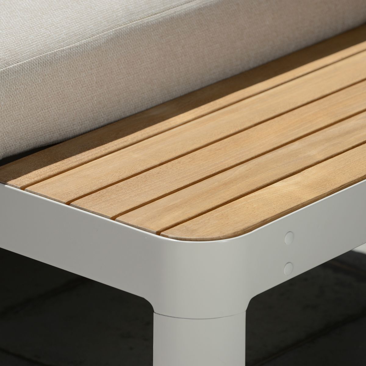LifestyleGarden Portals Light Balcony Sofa Set with C Shape Side Table