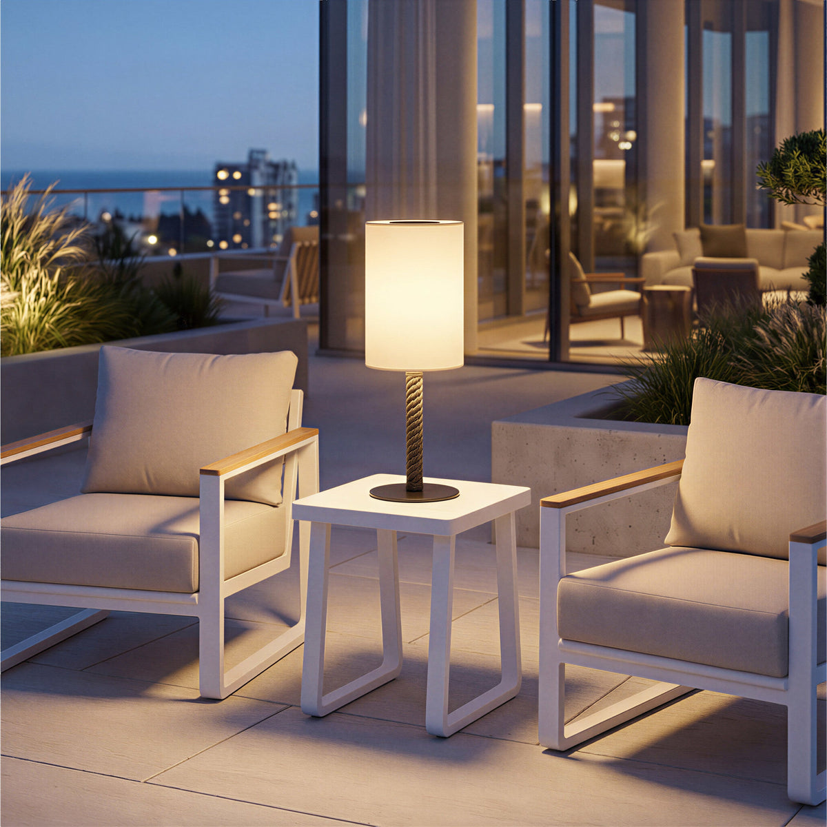 Lumaris Outdoor Solar Table Lamp, Black