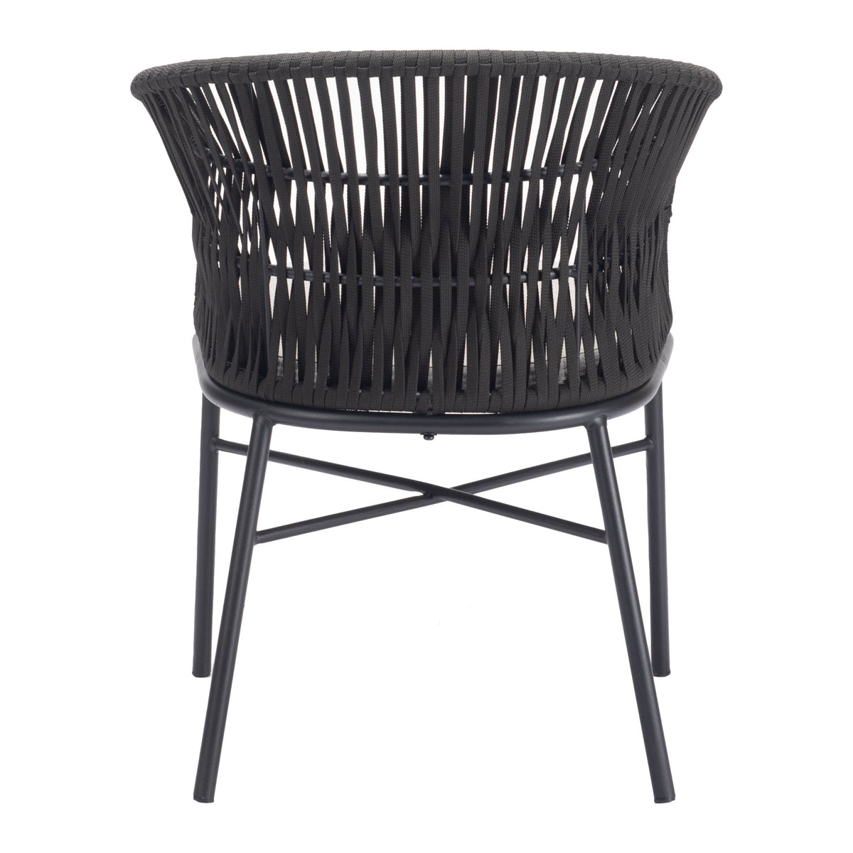 Freycinet Outdoor Patio Dining Chair, Set of 2, Black