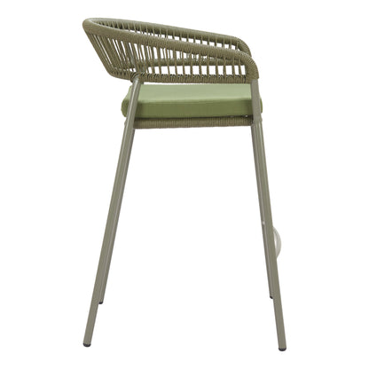 Skye Outdoor Patio Barstool, Set of 2, Green