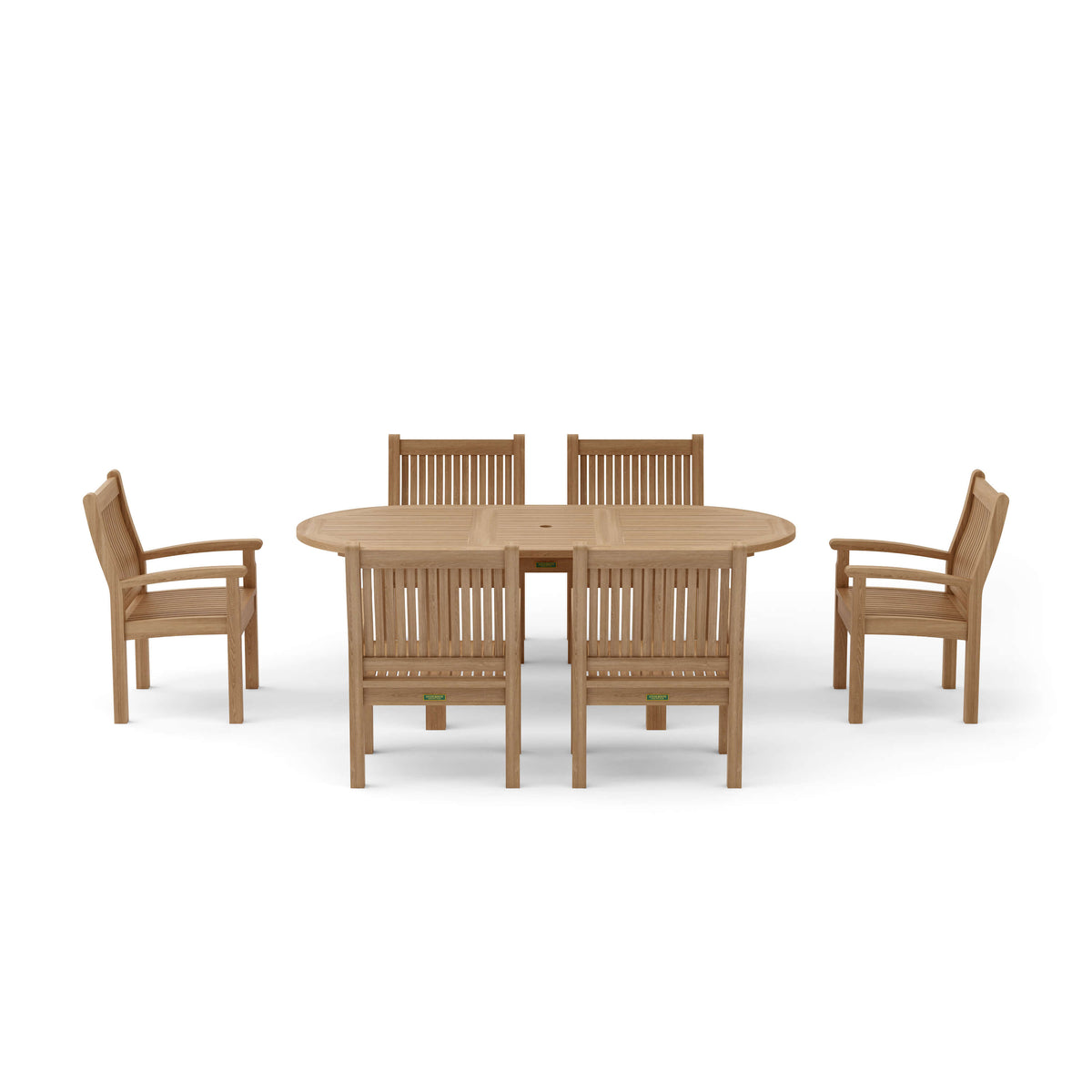 Anderson Teak Bahama Sahara 7-Piece 78" Oval Dining Set