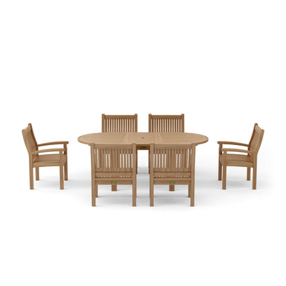 Anderson Teak Bahama Sahara 7-Piece 78" Oval Dining Set