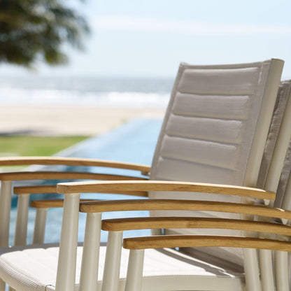 LifestyleGarden Portals Light Stacking Outdoor Dining Armchairs, Set of 2