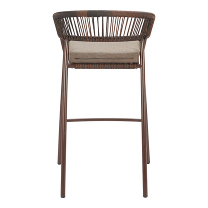 Skye Outdoor Patio Barstool, Set of 2, Brown