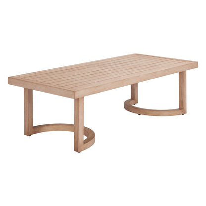 Leto Outdoor Patio Coffee Table, Brown