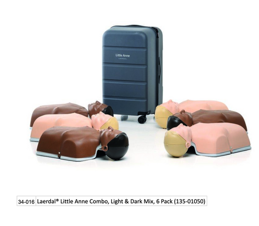 Laerdal Little Anne Combo, Light & Dark Mix, 6 Pack (135-01050)