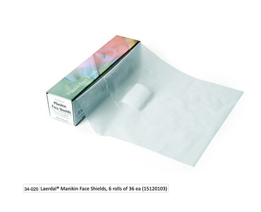 Laerdal Manikin Face Shields, 6 rolls of 36 each (151-20103)