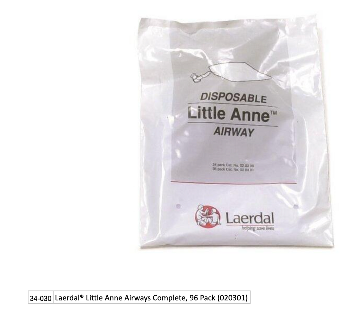 Laerdal Little Anne Airways Complete, 96 Pack (020301)
