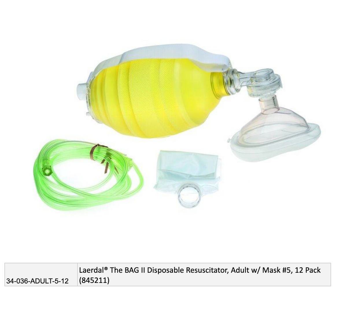 Laerdal The BAG II Disposable Resuscitator, Kemp USA