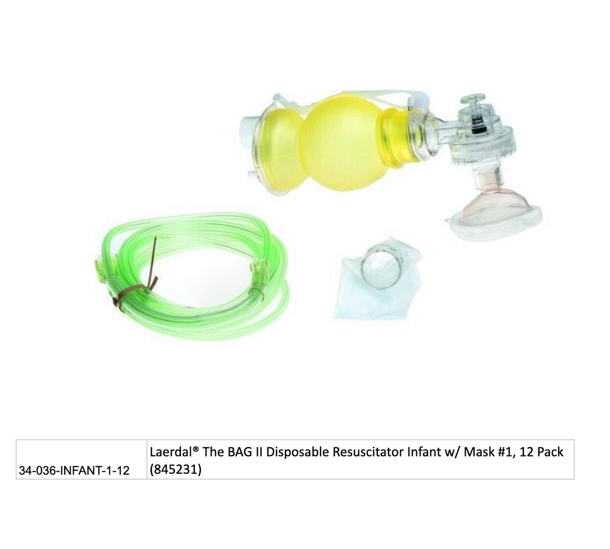 Laerdal The BAG II Disposable Resuscitator, Kemp USA