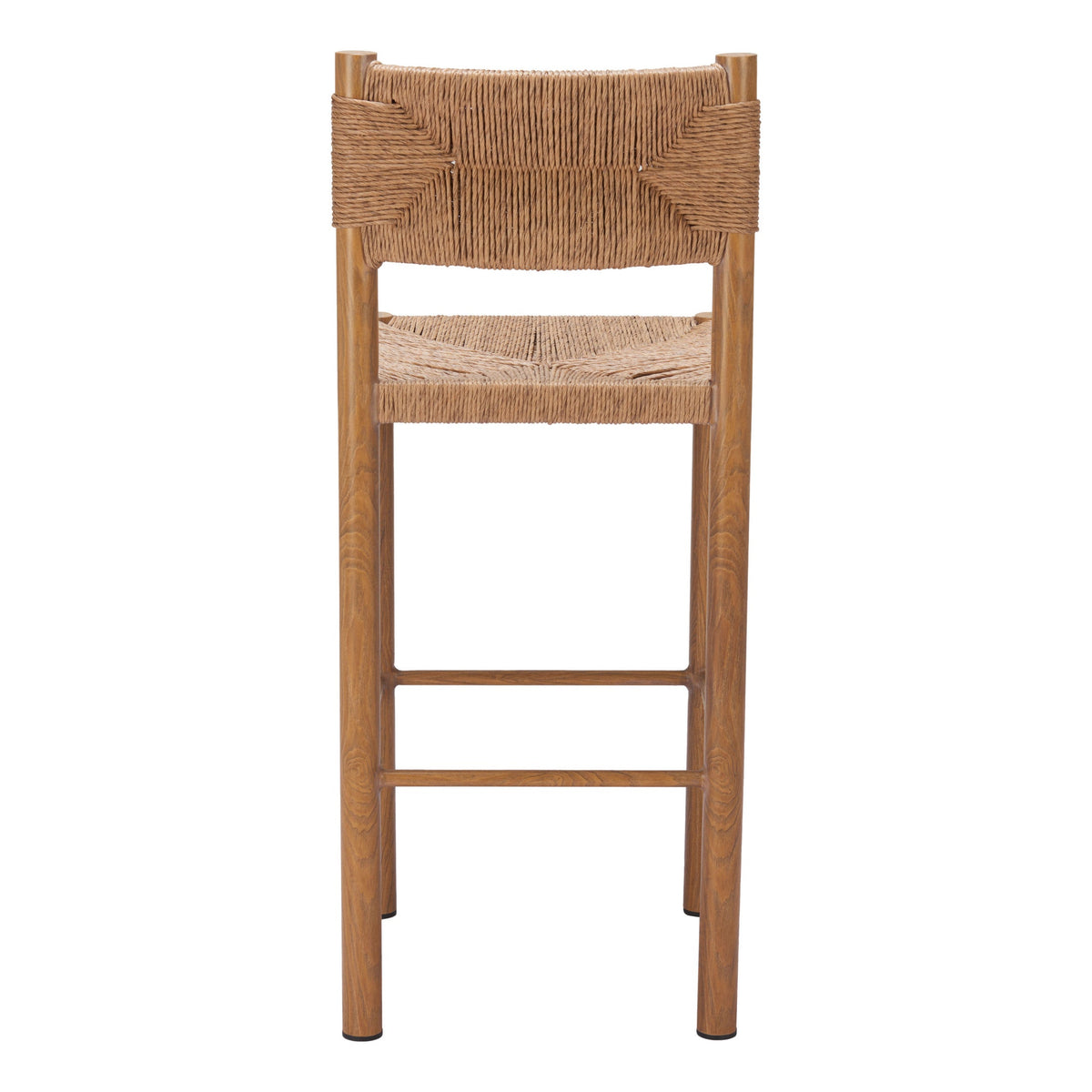 Iska Outdoor Patio Barstool, Set of 2, Natural