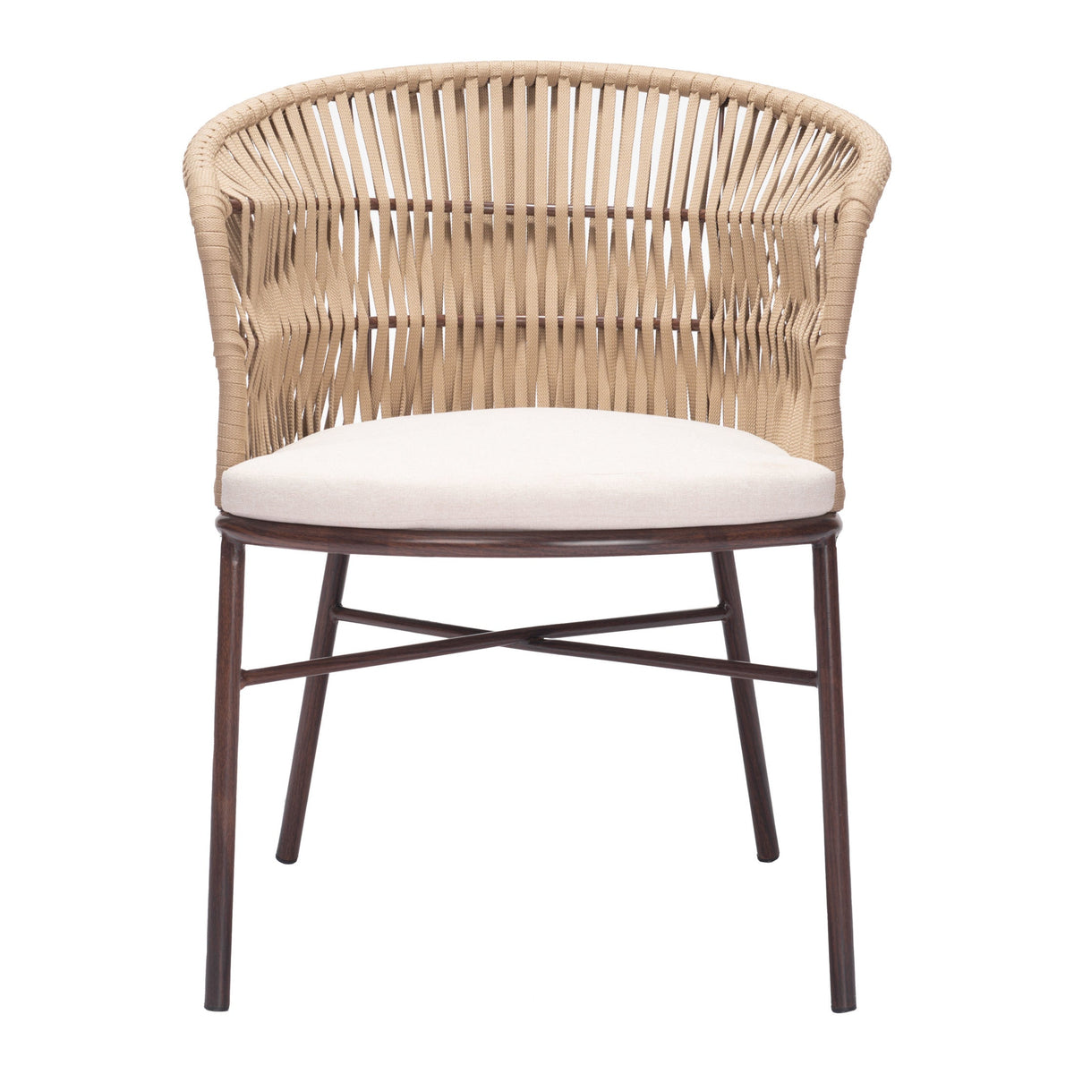 Freycinet Outdoor Patio Dining Chair, Set of 2, Natural