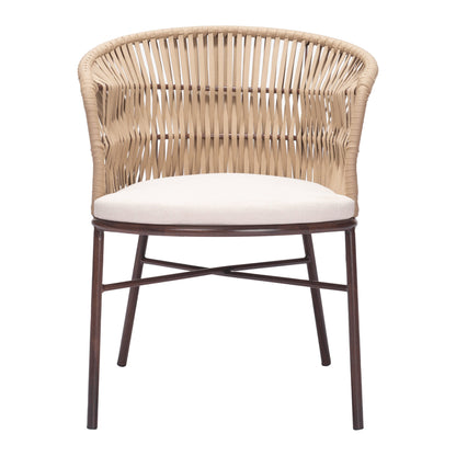 Freycinet Outdoor Patio Dining Chair, Set of 2, Natural