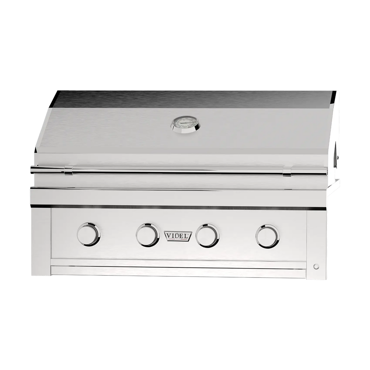 Videl Gran Fuego 36 inch built in gas grill, lid closed, front view