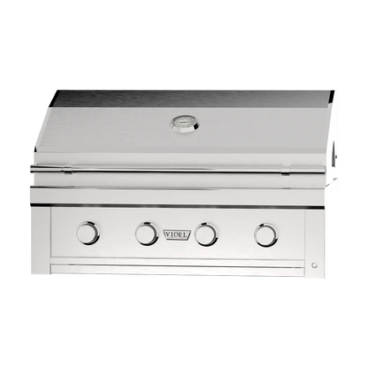 Videl Gran Fuego 36 inch built in gas grill, lid closed, front view